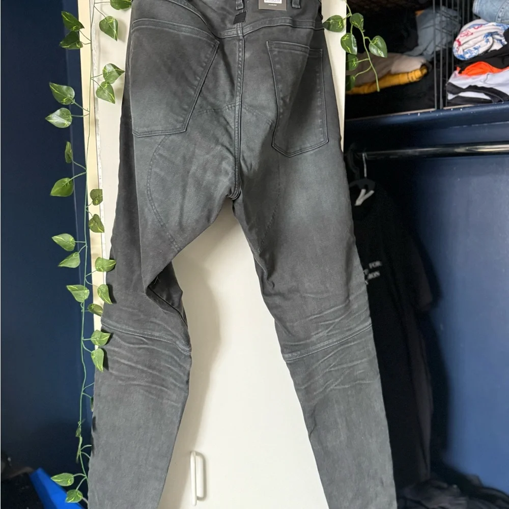 G-STAR RAW men’s grey jeans 3D Zip Knee Skinny 34/36 NWT - Picture 4 of 6